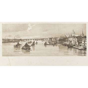 Lithograph - Blackfriars from Southwark Bridge Lithograph - Blackfriars from Southwark Bridge