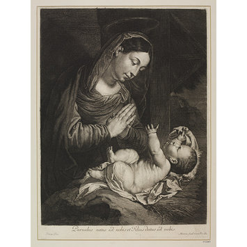 Print - The Virgin adoring the Infant Jesus