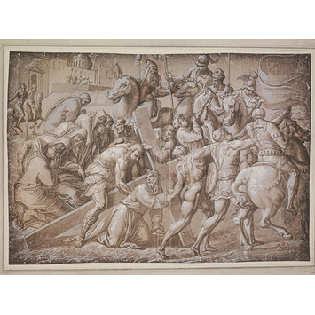 Drawing - Christ Bearing the Cross Drawing - Christ Bearing the Cross