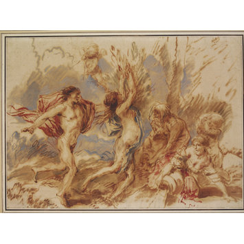 Drawing - Apollo and Daphne Drawing - Apollo and Daphne