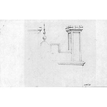 Drawing - Englefield House: detail of left turret Drawing - Englefield House: detail of left turret