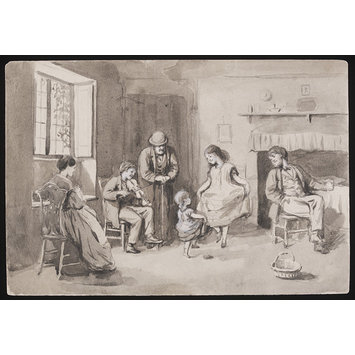 Wash drawing - Dancing children Wash drawing - Dancing children