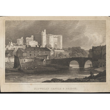 Topographical print - Kidwelly Castle and Bridge Topographical print - Kidwelly Castle and Bridge