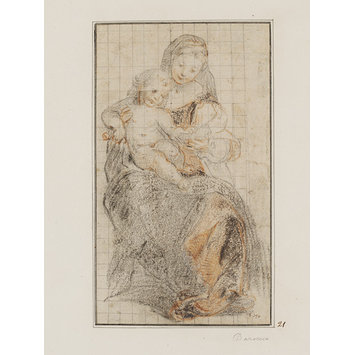Drawing - Virgin and Child Drawing - Virgin and Child
