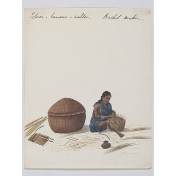 Painting - Basket maker Painting - Basket maker