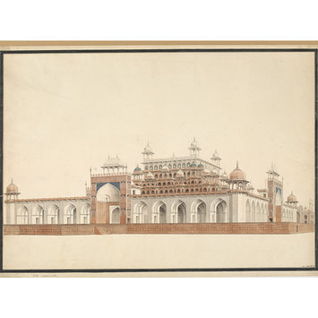 Two drawings of Mughal monuments. (Drawing) | V&A Search the Collections