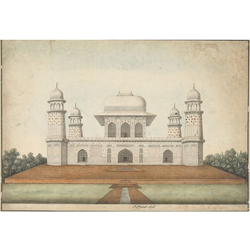 Six drawings of Mughal monuments at Agra and Fatehpur Sikri (Drawing ...