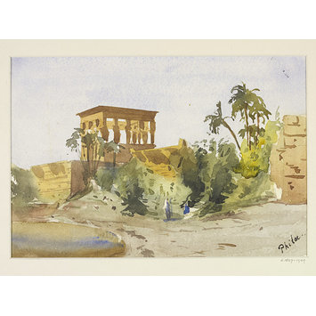 Drawing - View of 'Pharaoh's Bed', Philae Drawing - View of 'Pharaoh's Bed', Philae