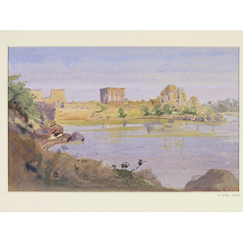 Drawing - View of 'Pharaoh's Bed', Philae Drawing - View of 'Pharaoh's Bed', Philae