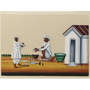 Painting - One of ten paintings of occupations and one of buildings. Painting - One of ten paintings of occupations and one of buildings.