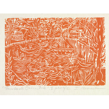 Woodcut - Fantasie Orientale Woodcut - Fantasie Orientale