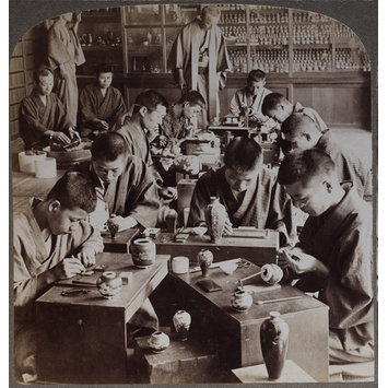 Photograph - Expert Workmen Creating Cloisonne Ware, Kyoto Photograph - Expert Workmen Creating Cloisonne Ware, Kyoto