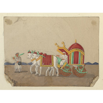 Painting - One of eight paintings illustrating modes of transport. Painting - One of eight paintings illustrating modes of transport.