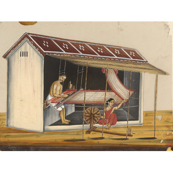 Painting - One of eleven paintings depicting craftsmen and their shops. Painting - One of eleven paintings depicting craftsmen and their shops.