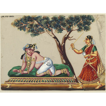 Painting - One of twenty-eight paintings, fifteen depicting occupations, thirteen depicting deities. Painting - One of twenty-eight paintings, fifteen depicting occupations, thirteen depicting deities.