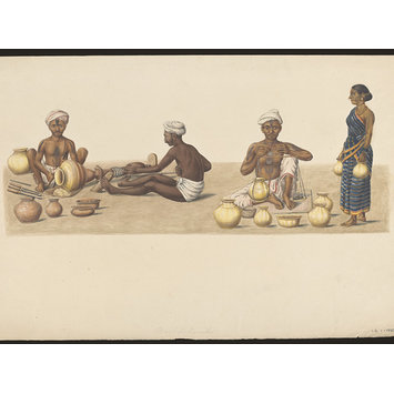 Painting - Brass pot makers Painting - Brass pot makers