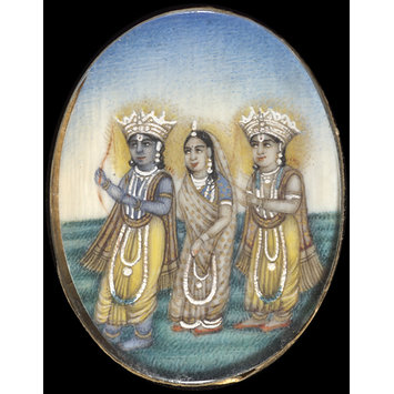 Painting - One of nine paintings depicting Hindu deities. Painting - One of nine paintings depicting Hindu deities.