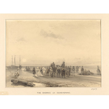 Drawing - Beach at Scheveningen Drawing - Beach at Scheveningen