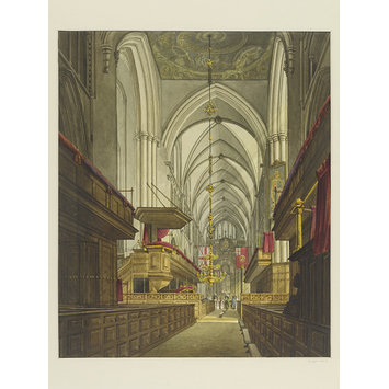 Drawing - West view of the choir of St. Saviour, Southwark Drawing - West view of the choir of St. Saviour, Southwark