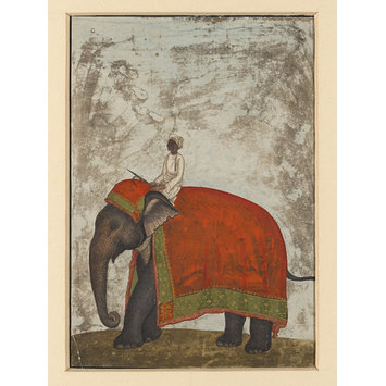 Painting - One of six figures from the Mughal emperor's ceremonial procession on the occasion of the Id. Painting - One of six figures from the Mughal emperor's ceremonial procession on the occasion of the Id.