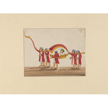 Drawing - An Indian palanquin Drawing - An Indian palanquin