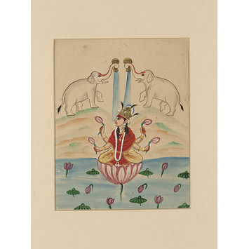 Drawing - Lakshmi illustrated by elephants Drawing - Lakshmi illustrated by elephants