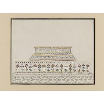 Drawing - Sixty drawings of Mughal monuments and architectural details. Drawing - Sixty drawings of Mughal monuments and architectural details.