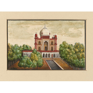 Painting - One of four drawings of Mughal architecture. Painting - One of four drawings of Mughal architecture.