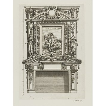 Etching - Livre d'Architecture d'Autels et de Cheminées Etching - Livre d'Architecture d'Autels et de Cheminées