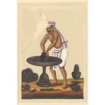 Painting - One of twelve paintings depicting occupations. Painting - One of twelve paintings depicting occupations.