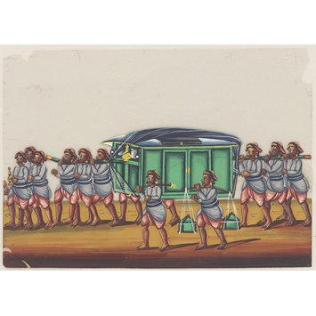 Painting - One of eight paintings of occupations and ceremonies. Painting - One of eight paintings of occupations and ceremonies.