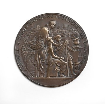 Medal - La ville de Paris enseigne le dessin à ses enfants Medal - La ville de Paris enseigne le dessin à ses enfants