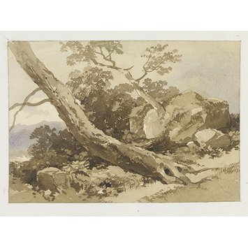 Watercolour - Watercolour in album of 51 drawings and watercolours by James Duffield Harding Watercolour - Watercolour in album of 51 drawings and watercolours by James Duffield Harding