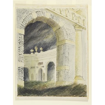 Watercolour - Dashwood Mausoleum, West Wycombe Watercolour - Dashwood Mausoleum, West Wycombe