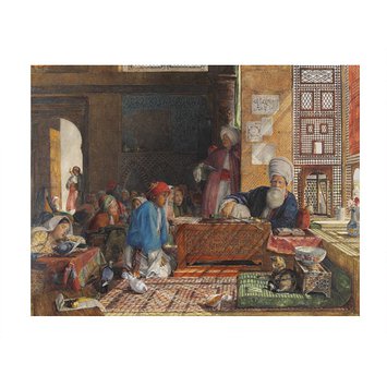 Watercolour - Interior of a school, Cairo Watercolour - Interior of a school, Cairo