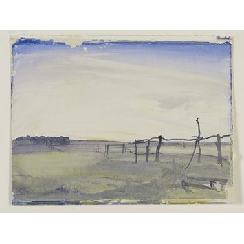 Watercolour - The River Bank at Blythburgh Watercolour - The River Bank at Blythburgh