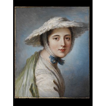 Oil painting - Head of a Girl Wearing a White Hat Oil painting - Head of a Girl Wearing a White Hat