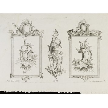 Design for rococo ornament - Ornements des Fenêtres/ Fenster Auß-zierungen Design for rococo ornament - Ornements des Fenêtres/ Fenster Auß-zierungen