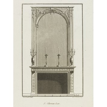 Etching - Différents Ornements de Cheminées et Chambranles Etching - Différents Ornements de Cheminées et Chambranles