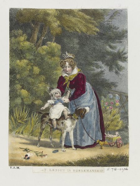 First lesson in horsemanship (Lithograph) | V&A Search the Collections