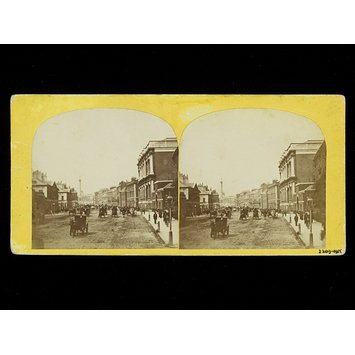 Photograph - Stereoscopic photograph of Parliament Street, looking towards Trafalgar Square Photograph - Stereoscopic photograph of Parliament Street, looking towards Trafalgar Square