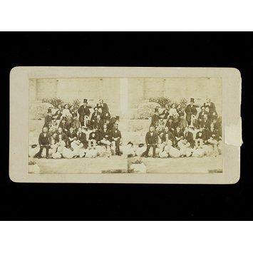 Photograph - Stereoscopic group portrait Photograph - Stereoscopic group portrait