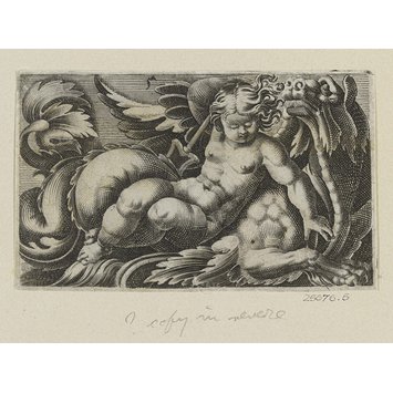 Print - Putti with sea monsters Print - Putti with sea monsters