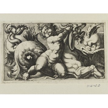 Print - Putti with sea monsters Print - Putti with sea monsters