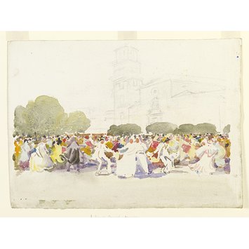 Watercolour - A Spanish Carnival, Algeciras Watercolour - A Spanish Carnival, Algeciras