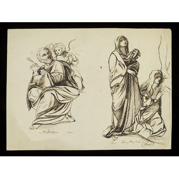 Drawing - St. Mathew, Mary and Mary Magdalen Drawing - St. Mathew, Mary and Mary Magdalen