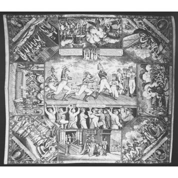 Handkerchief - The Stage of Europe in December 1812 Handkerchief - The Stage of Europe in December 1812