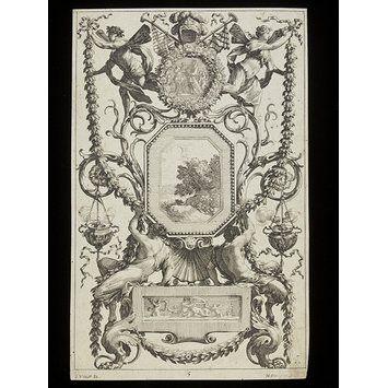 Etching - Livre De Diverses Grotesques Peintes Dans Le Cabinet Et Bains De La Reyne Regente, Au Palais Royal etc. Etching - Livre De Diverses Grotesques Peintes Dans Le Cabinet Et Bains De La Reyne Regente, Au Palais Royal etc.