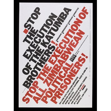 Poster - Stop the Execution of the Katumba Brothers! Stop the Execution of All Zimbambwean Political Prisoners! Poster - Stop the Execution of the Katumba Brothers! Stop the Execution of All Zimbambwean Political Prisoners!