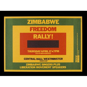 Poster - Zimbabwe Freedom Rally! Poster - Zimbabwe Freedom Rally!